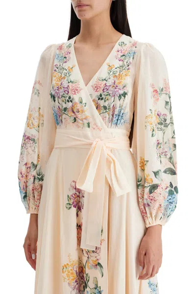 Zimmermann Halliday Midi Wrap Dress With Pockets Women