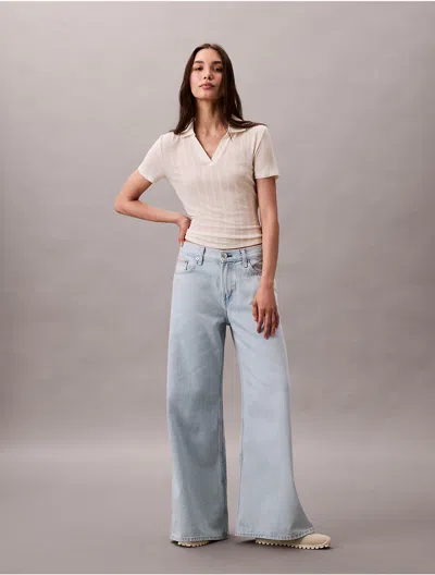 Calvin Klein Jeans Est.1978 Calvin Klein Women's Ultra Wide Leg Jeans In Neutral