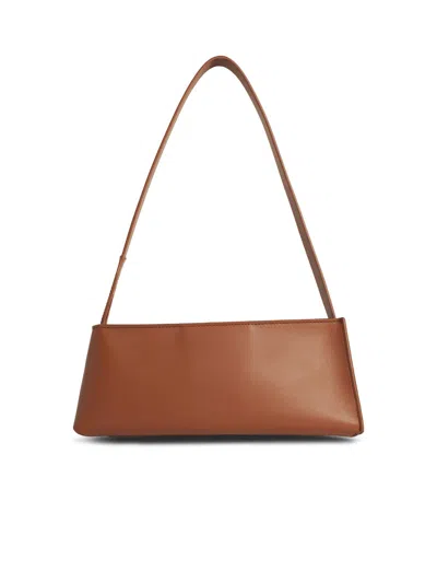 Marni Womens Zo722 Museo Leather Baguette Shoulder Bag In Brown