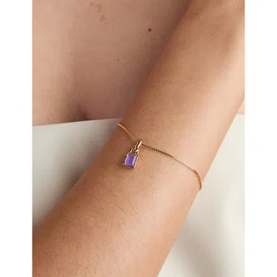 Astrid & Miyu Womens December Birthstone 18ct Yellow Gold-plated Sterling-silver And Kawa Charm 18ctgoldplatedsilv
