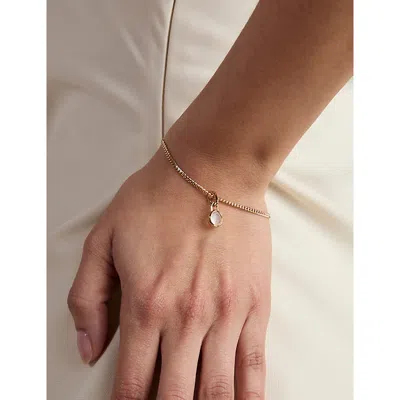 Astrid & Miyu Womens June Birthstone 18ct Yellow Gold-plated Sterling-silver And Moonstone Charm 18ctgoldplatedsil In Gold