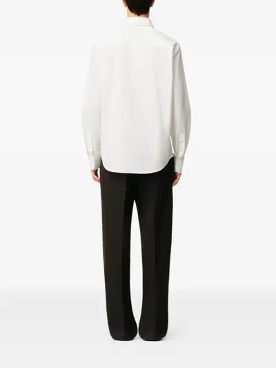 Ami Alexandre Mattiussi Tailored Shirt With Button-down Collar And Front Pocket In White
