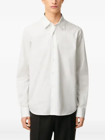 Ami Alexandre Mattiussi Tailored Shirt With Button-down Collar And Front Pocket In White
