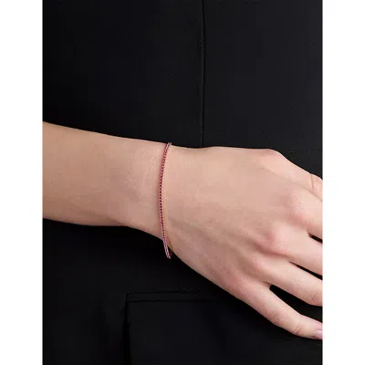 Astrid & Miyu Womens Tennis Chain 18ct Yellow Gold-plated Brass Bracelet 18ctgoldplatedsilver