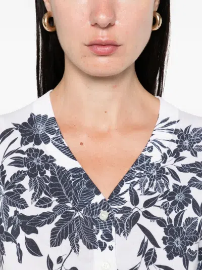 N°21 Floral-print Button Cardigan