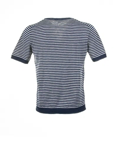 Seventy White Blue Striped T-shirt In Multi