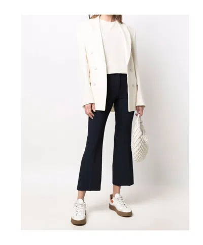 Seventy Pressed Crease Tailored Trousers In Blue