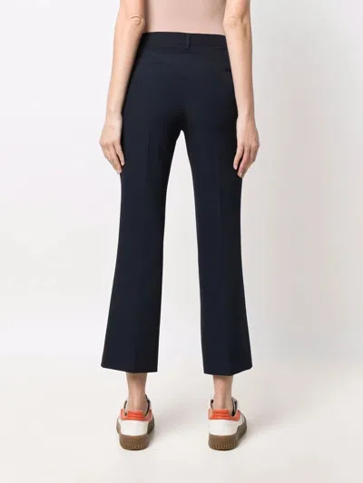 Seventy Pressed Crease Tailored Trousers In Blue