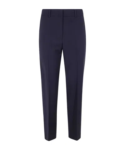 Seventy Pressed Crease Tailored Trousers In Blue