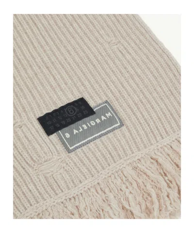 Mm6 Maison Margiela Mm6 By Maison Margiela Ribbed Texture Scarf With Fringed Edges