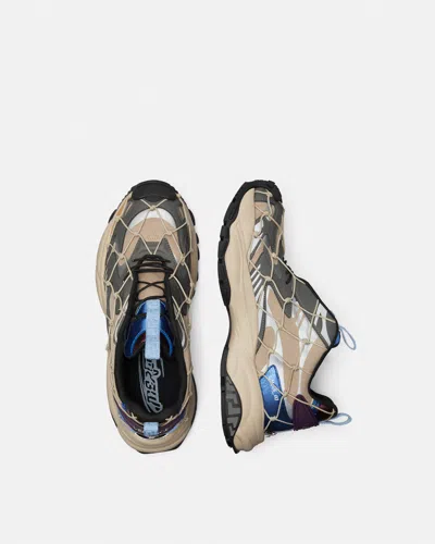 Versace Beige Fabric Sneakers In Multi