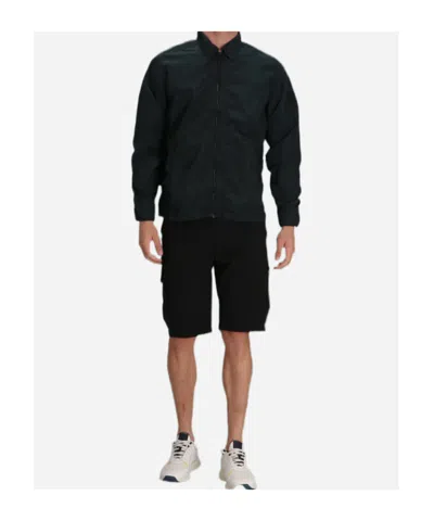 Hugo Boss Zip-up Shirt In Blue
