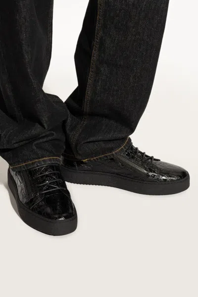Giuseppe Zanotti Frankie Zip Detailed Lace-up Sneakers