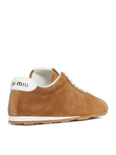 Miu Miu Suede Low-top Sneakers Rubber Sole