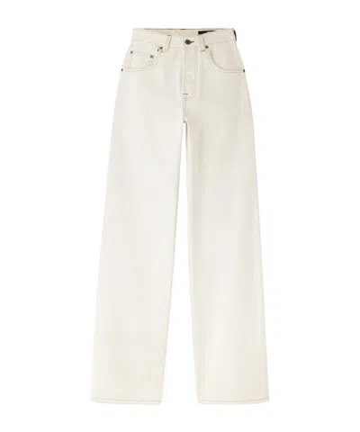 Jacquemus Le De Nimes Wide Leg Jeans In White