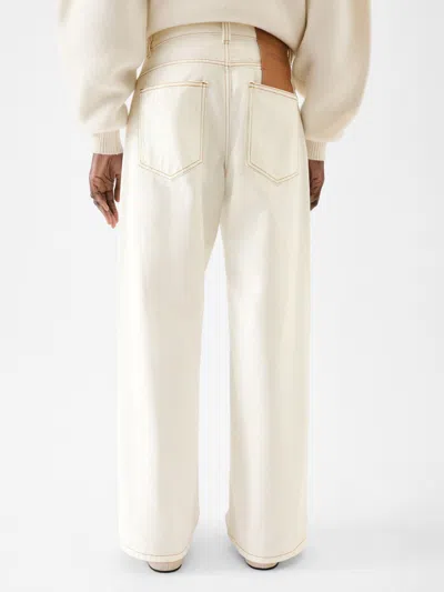 Jacquemus Le De Nimes Wide Leg Jeans In White