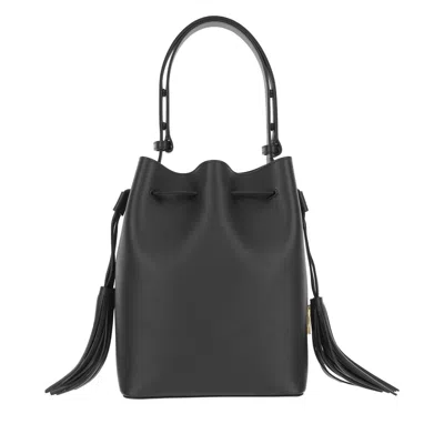 Valentino Adjustable Handle Shoulder Bag Tassel Detail In Black