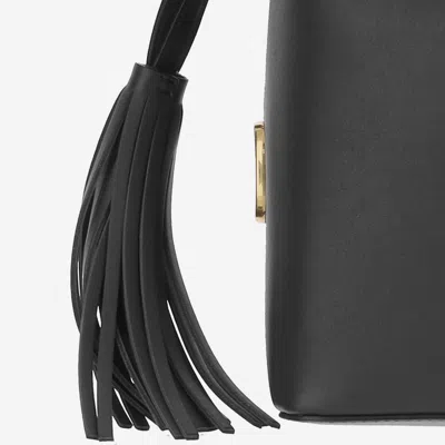 Valentino Adjustable Handle Shoulder Bag Tassel Detail In Black