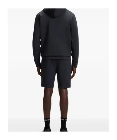 Hugo Boss Shorts With Stripe Details In Black