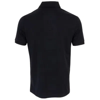 Hugo Boss Paddy Polo Shirt With Drop-needle Stitching In Black