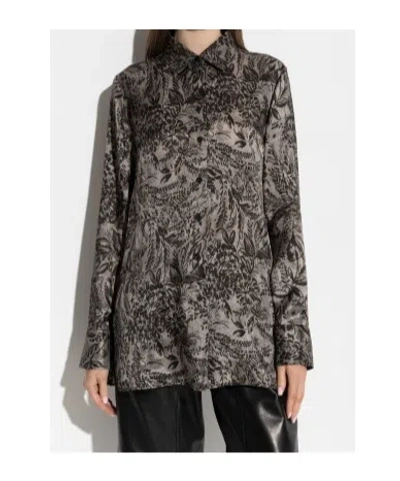 Golden Goose Deluxe Brand Printed Buttoned Shirt In Black