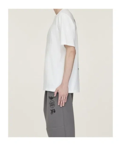 Y-3 Cotton Crew Neck T-shirt With Graphic Print In White