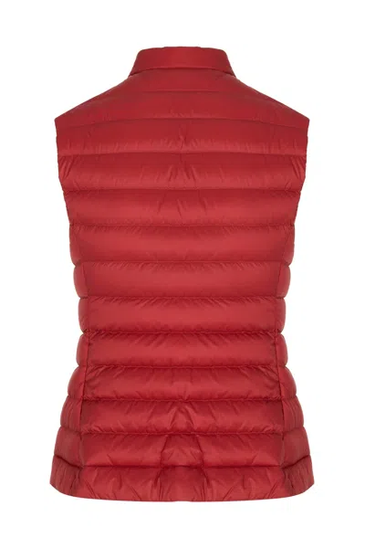 Moncler Sleeveless Down Jacket In Red