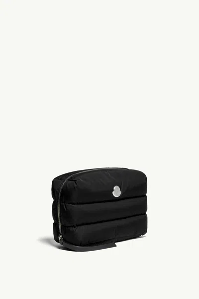 Moncler Caradoc Beauty Case In Quilted Black Nylon Women In Black