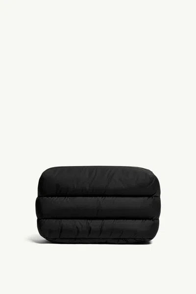 Moncler Caradoc Beauty Case In Quilted Black Nylon Women In Black