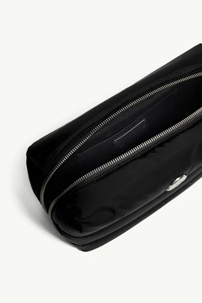 Moncler Caradoc Beauty Case In Quilted Black Nylon Women In Black
