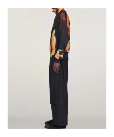 Y-3 Aop Track Top 3-stripes Sweatshirts Multicolor In Black