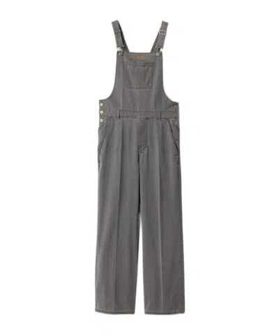 Miu Miu Chambray Jumpsuit In Gray