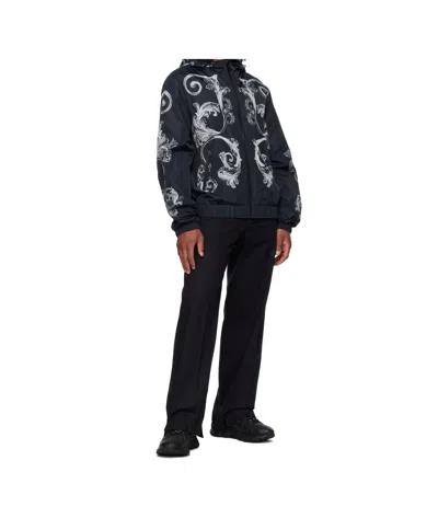 Versace Jeans Elastic Waist Casual Pants In Black