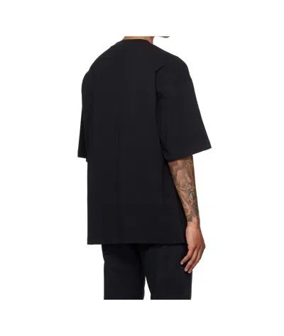 Moschino Crystal Logo Crew Neck T-shirt With Short Sleeves In Black