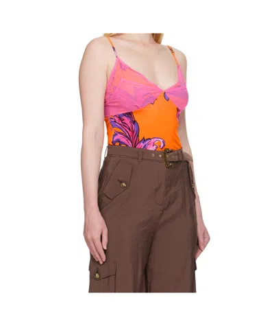 Versace Jeans Sleeveless Camisole. In Multi