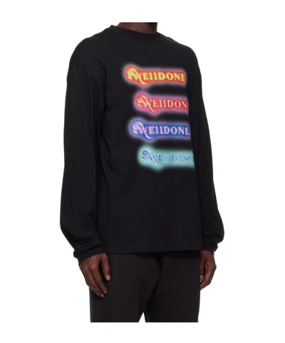 We11 Done Logo-print Long-sleeve T-shirt In Black
