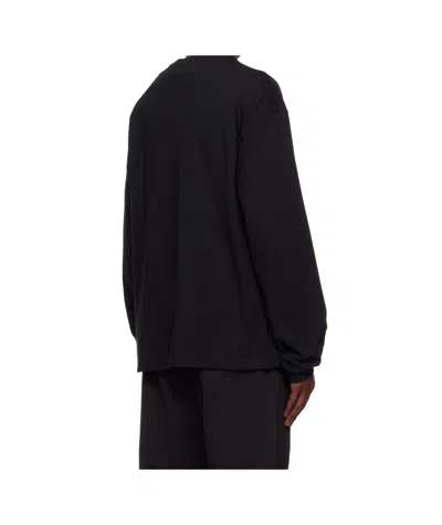 We11 Done Logo-print Long-sleeve T-shirt In Black