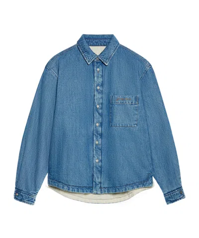Jacquemus The Boulanger Puffed Denim Overshirt In Blue