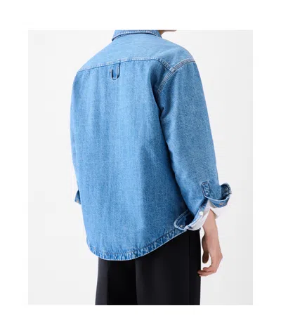 Jacquemus The Boulanger Puffed Denim Overshirt In Blue