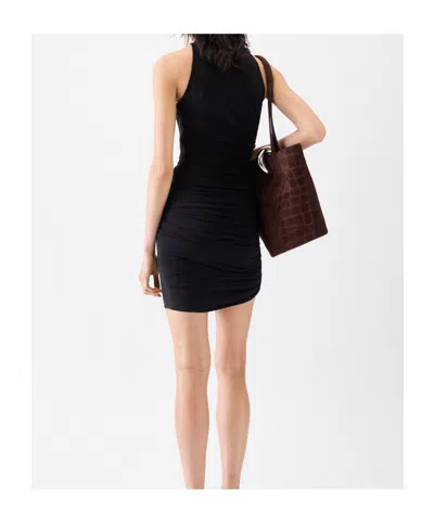 Jacquemus Asymmetric Sleeveless Mini Dress In Black