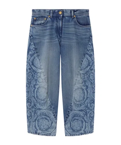 Versace Barocco-pattern Jeans