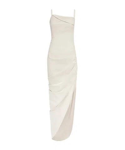 Jacquemus Saudade Draped Open-back Maxi Dress