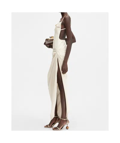 Jacquemus Saudade Draped Open-back Maxi Dress