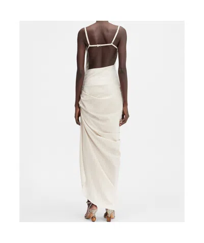 Jacquemus Saudade Draped Open-back Maxi Dress