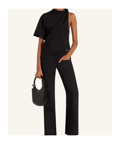 Courrèges Twist Asymmetrical Top In Black