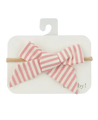 Oh Baby ! Girls' Tie Bow Cabana Headband - Baby In Red
