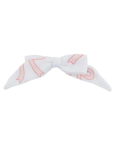 Oh Baby ! Girls' Tie Bow Big Bows In Pink Hair Clip - Baby In White