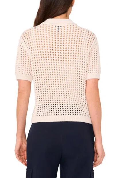Halogen ® Openwork Short Sleeve Cardigan In Brown
