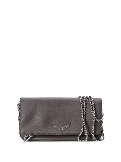 Zadig & Voltaire Logo-plaque Leather Clutch Bag