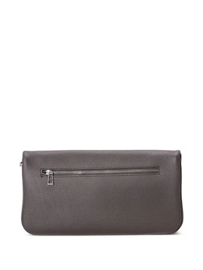 Zadig & Voltaire Logo-plaque Leather Clutch Bag